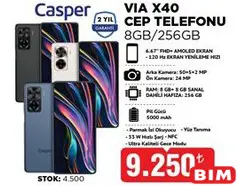 CASPER VİA X40 CEP TELEFONU 8 GB/256 GB